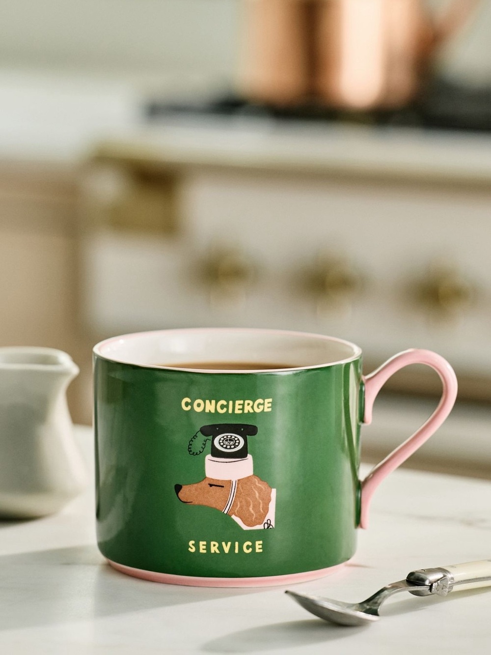 Anthropologie Nephthys Illustrated Concierge Dog Mug Sold Out